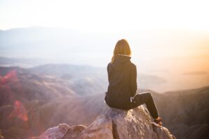 woman looking into distance